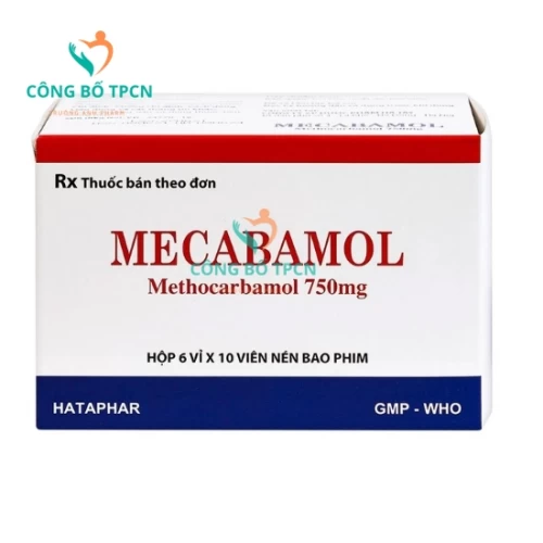 Mecabamol 750mg Hataphar - Thuốc điều trị giảm triệu chứng xương khớp hiệu quả