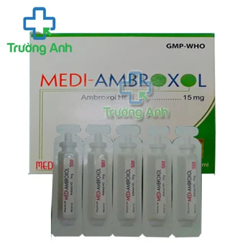 Medi-ambroxol 15mg/5ml Medisun - Làm tiêu chất nhầy đường hô hấp