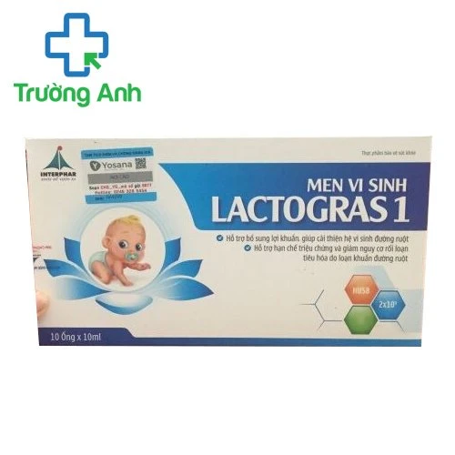 Men vi sinh Lactogras 1 - Giúp cân bằng hệ vi sinh đường ruột