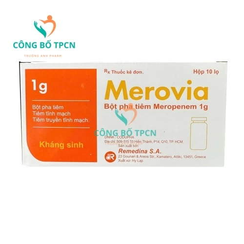 Merovia 1g - Thuốc điều trị nhiễm khuẩn hiệu quả