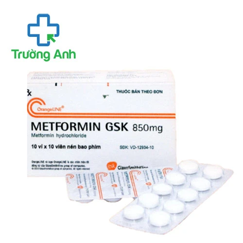 Metformin GSK 850mg - Thuốc điều trị đái tháo đường hiệu quả