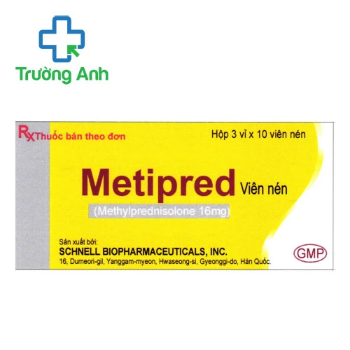 Metipred 16mg Schnell - Thuốc chống viêm và ức chế miễn dịch