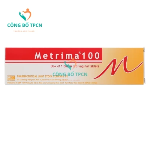 Metrima 100 F.T.Pharma - Thuốc đặt điều trị nhiễm nấm âm hộ, âm đạo