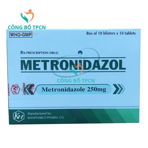 Metronidazol 250mg Khapharco - Thuốc điều trị nhiễm khuẩn (5 hộp)