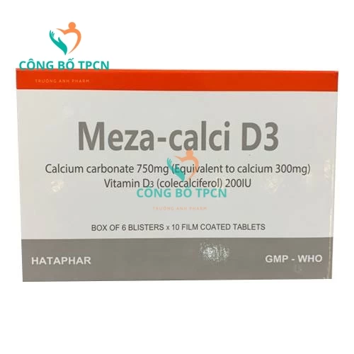 Meza-Calci D3 - Giúp bổ sung Canxi và Vitamin D cho cơ thể hiệu quả