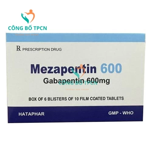 Mezapentin 600 - Thuốc điều trị động kinh, đau thần kinh của Hataphar