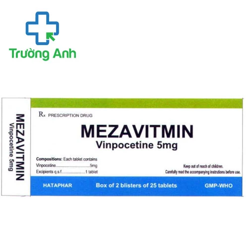 Mezavitmin 5mg Hataphar - Thuốc điều trị rối loạn tuần hoàn máu não hiệu quả