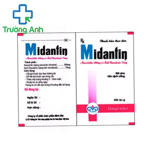 Midantin 300/75 MD Pharco - Thuốc điều trị nhiễm khuẩn