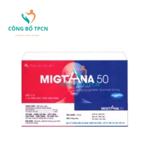 Migtana 50 Savipharm - Thuốc điều trị đau nửa đầu