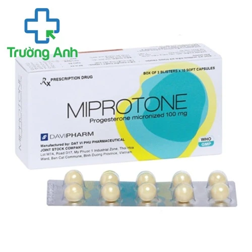 Miprotone 100mg - Thuốc điều trị thiếu progesteron hiệu quả của Davipharm