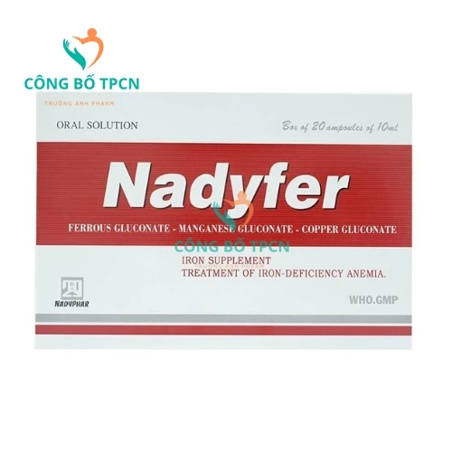 Nadyfer Nadyphar - Thuốc điều trị thiếu máu do thiếu sắt
