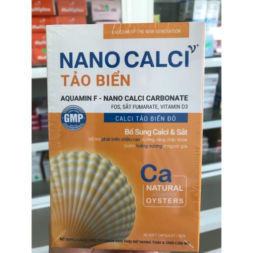 Nano Calci Tảo Biển V+ - Bổ sung Calci, vitamin D3 hiệu quả