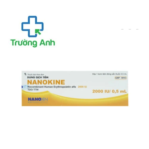 Nanokine 2000IU/bơm tiêm - Thuốc điều trị thiếu máu của Nanogen