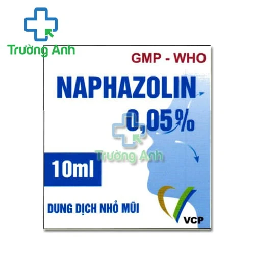 Naphazolin 0,05% 10ml VCP - Dung dịch nhỏ mũi giảm nghẹt mũi hiệu quả