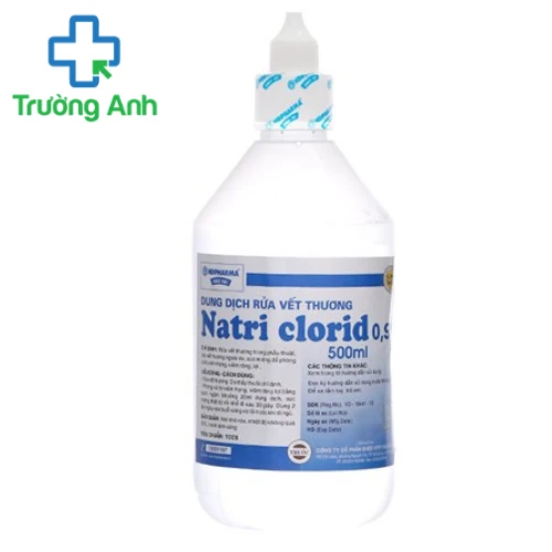 Natri Clorid 0,9% 500ml HD Pharma (chai 500ml) - Trị viêm họng