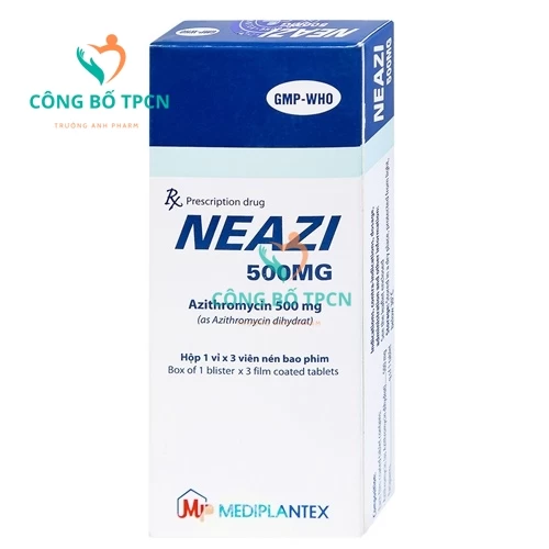 Neazi 500mg Mediplantex - Thuốc điều các bệnh viêm nhiễm hiệu quả