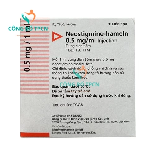 Neostigmine-hameln 0.5mg/ml - Thuốc điều trị bệnh nhược cơ nặng hiệu quả