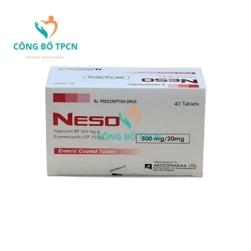 Neso 500mg/20mg Aristopharma - Thuốc điều trị loét dạ dày tá tràng