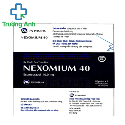 Nexomium 40 - Thuốc điều trị trào ngược dạ dày-thực quản hiệu quả