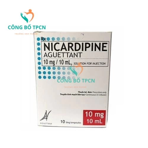 Nicardipine Aguettant 10mg/10ml - Thuốc điều trị tăng huyết áp