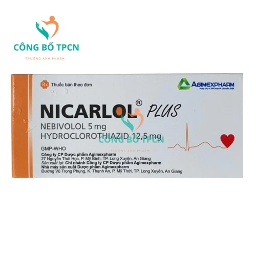 Nicarlol Plus - Thuốc điều trị bệnh tăng huyết áp của Agimexpharm