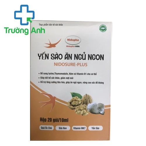 Yến sào ăn ngủ ngon Nidosure - Hỗ trợ tăng cường tiêu hóa