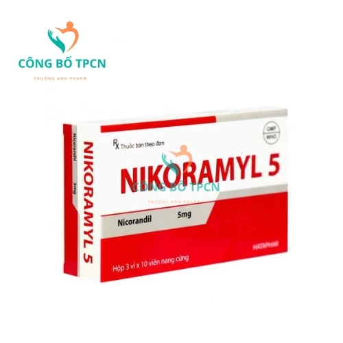 Nikoramyl 5mg Hataphar - Thuốc điều trị đau thắt ngực hiệu quả