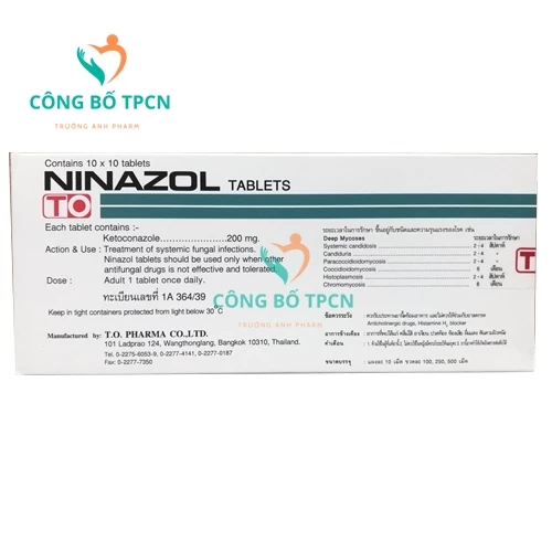 Ninazol tablets - Thuốc điều trị và phòng ngừa nấm toàn thân hiệu quả