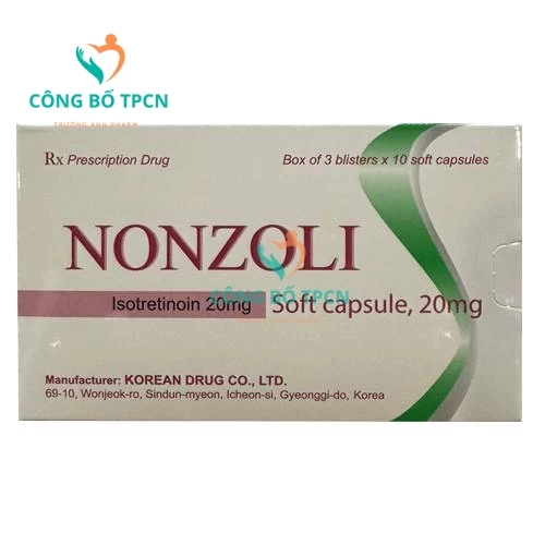 Nonzoli 20mg Korean - Thuốc điều trị mụn trứng cá nặng hiệu quả