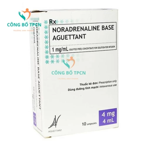 Noradrenaline Base Aguettant 1mg/ml - Thuốc điều trị đột quỵ hiệu quả