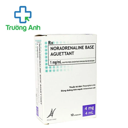 Noradrenaline Base Aguettant 1mg/ml - Thuốc điều trị đột quỵ hiệu quả