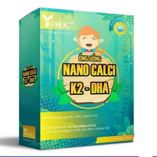 Ống hút Nano Calci K2 - DHA - Bổ sung canxi, vitamin D3 cho cơ thể