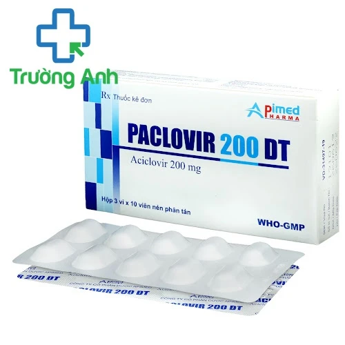 Paclovir 200 DT - Thuốc điều trị nhiễm virus Herpes simplex của Apimed