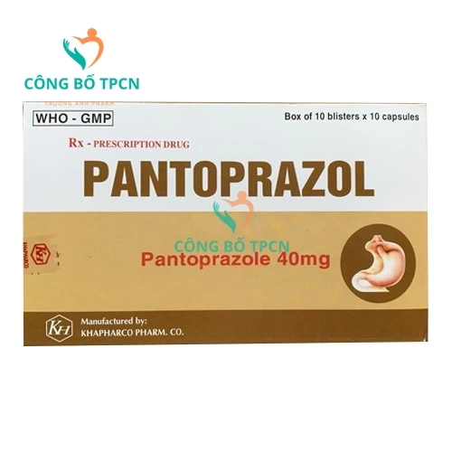 Pantoprazol 40mg Khapharco - Thuốc điều trị trào ngược dạ dày