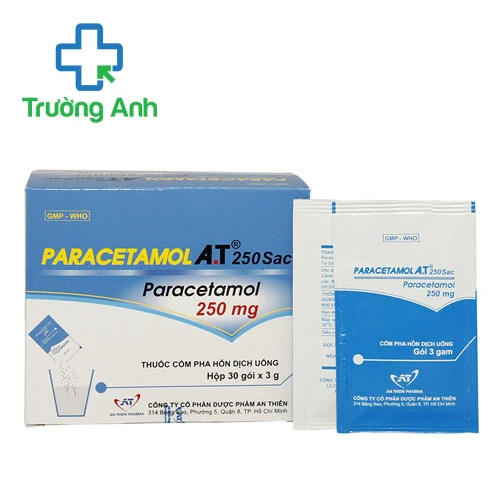 Paracetamol A.T 250 sac - Thuốc giảm đau hạ sốt hiệu quả