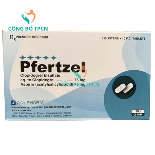 Pfertzel - Thuốc điều trị tắc mạch huyết khối, xơ vữa động mạch