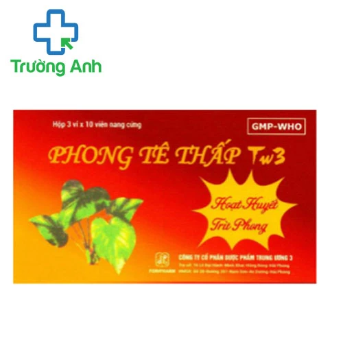 Phong tê thấp TW3 (viên nang) - Thuốc giảm đau nhức xương khớp