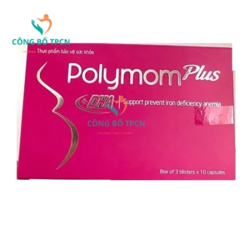 Polymom Plus - Bổ sung DHA, sắt, Acid Folic điều trị thiếu máu,