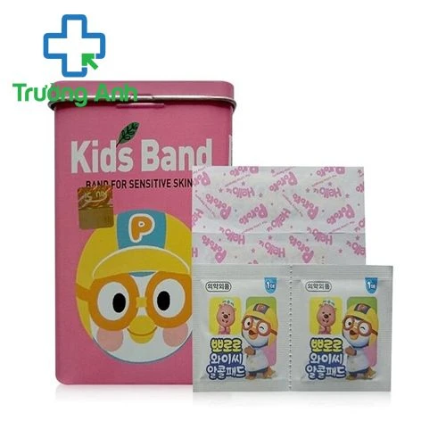 Băng dán cá nhân Pororo Tin-Case màu hồng - Bảo vệ vết thương hiệu quả