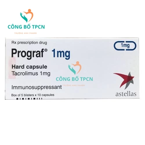 Prograf 1mg - Thuốc phòng loại ghép ở bệnh nhân ghép gan, thận, tim