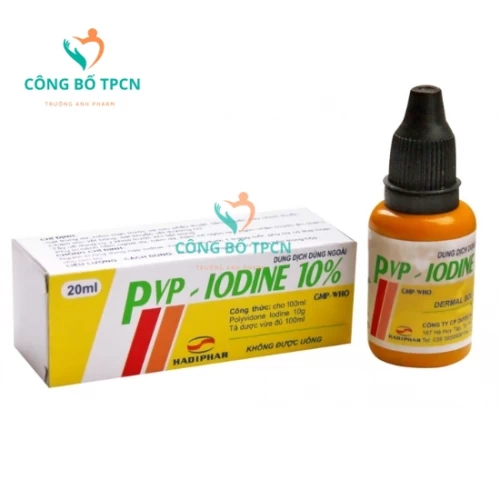 PVP-Iodine 10% Hadiphar - Khử khuẩn và sát khuẩn các vết thương