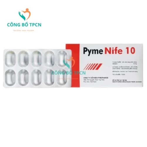 PymeNife 10 Pymepharco - Thuốc dự phòng đau thắt ngực hiệu quả
