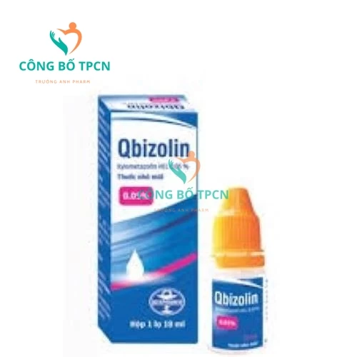 Qbizolin 0,05% 10ml Quapharco - Dung dịch nhỏ mũi điều trị nghẹt mũi hiệu quả