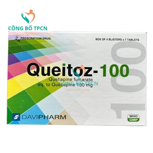 Queitoz-100 - Thuốc điều trị trầm cảm, rối loạn lưỡng cực, tâm thần phân liệt