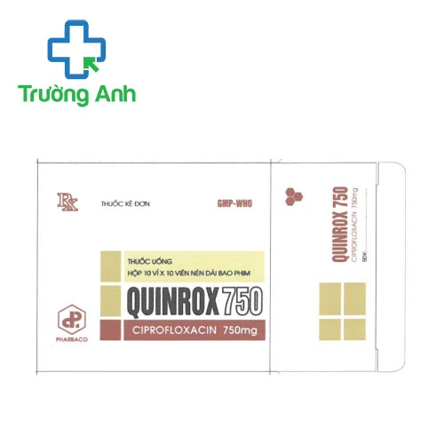 Quinrox 750 Pharbaco - Thuốc điều trị nhiễm khuẩn nặng hiệu quả