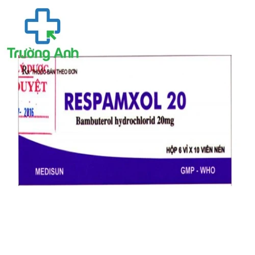 Respamxol 20 - Thuốc điều trị viêm phế quản, hen phế quản của Medisun