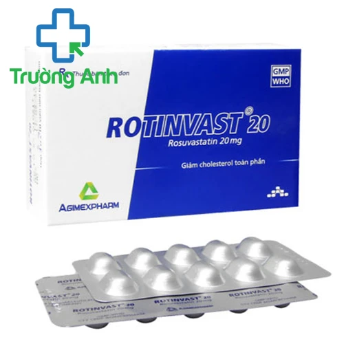 Rotinvast 20 - Thuốc điều trị tăng cholesterol máu của Agimexpharm