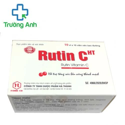 Rutin C HT - Giúp giảm các biểu hiện do thành mạch yếu