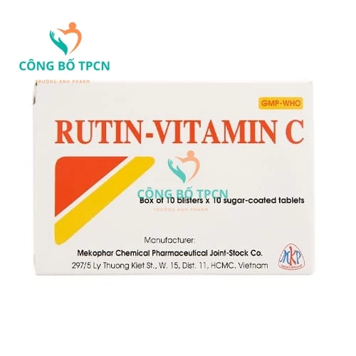 Rutin-Vitamin C Mekophar - Thuốc giúp tăng sức bền thành mạch hiệu quả