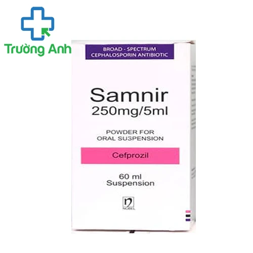 Samnir 250mg/5ml Nobel - Thuốc điều trị bệnh nhiễm khuẩn